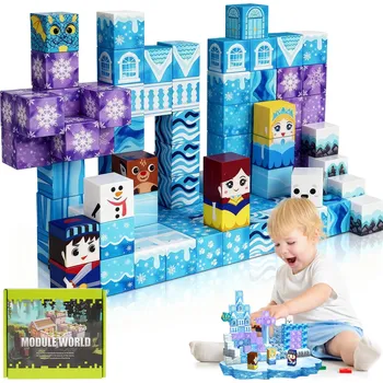 ostatní stavebnice STAVEBNICE KOSTKY STAVEBNICE ŠESTISTĚNNÉ PIXELY KONSTRUKČNÍ 3D 100 STAVEBNICE