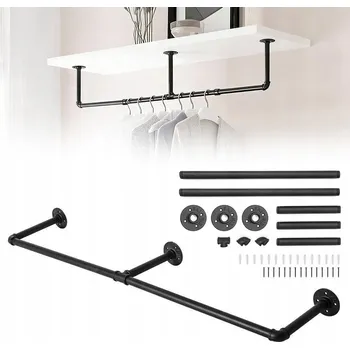 Věšák Věšák na oblečení, prádlo, tyč na zeď, organizér 120 cm