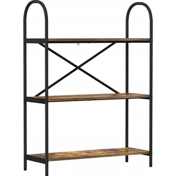 Knihovna Police na knihy Uzený dub 80 x 30 x 109 cm