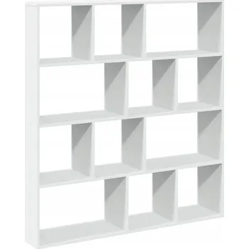 Knihovna Regál, bílý, 132x29x141,5 cm, dřevěný materiál