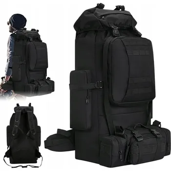 BATOH 100L VELKÁ KAPACITA VODĚODOLNÝ S TAŠKOU PŘES RAMENO PRO TURISTIKU