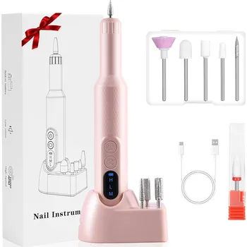 Bruska na nehty Bruska na nehty Lewer růžová diamantová síťově-akumulátorová