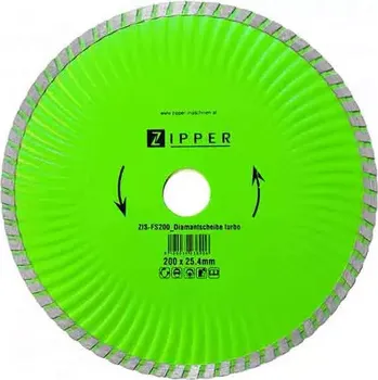 Řezný kotouč Diamantový kotouč 200x25,4mm ZIPPER FS200DST