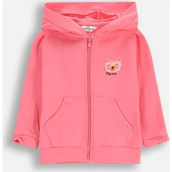 Dámská mikina Rozepínací Mikina pro dívky, růžová, mikina s kapucí, velikost 086, značka Coccodrillo WC5