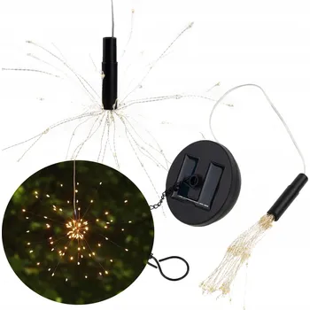 Venkovní osvětlení SOLÁRNÍ LAMPA 90 LED ZÁVĚSNÁ OHŇOSTROJ PAMPELIŠKA