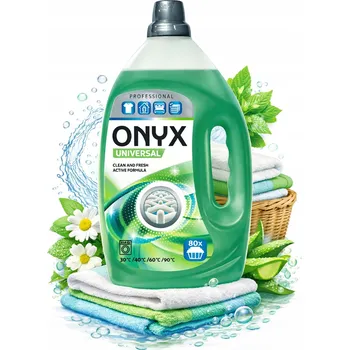 Prací gel Onyx Universal 80 praní 3,2L univerzální gel prací prostředek na bílé a barevné prádlo