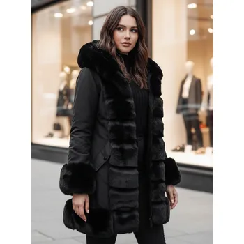 Dámská bunda s kožešinou FURRWINT černá FashionStreet TY4772z L