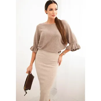 Dámská sukně Dámská viskózová tužková sukně ZS5121 - Kesi UNI béžová