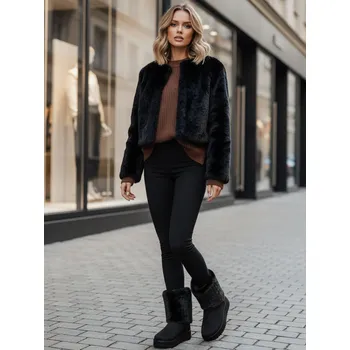 Dámské polobotky Dámské černé semišové sněhule FashionStreet ZY1279 36