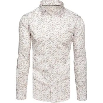 Pánská košile Pánská neformální bílá košile FashionStreet DX2636 M