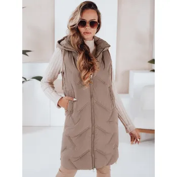 Dámská vesta Dámská dlouhá prošívaná vesta s kapucí FashionStreet TY5098 S