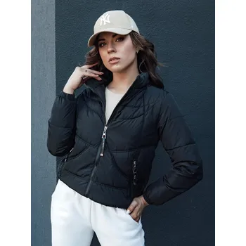 Dámská bunda Dámská přechodná prošívaná bunda se stojáčkem SALECA černá FashionStreet TY4414 L