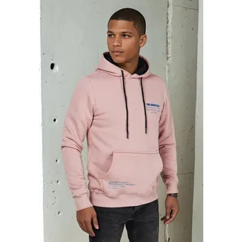 Pánská mikina FashionStreet pánská růžová mikina s kapucí BX5692 XL