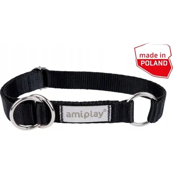 Obojek pro psa Amiplay Polostahovací obojek Samba L 35-50x2,5cm Černý obojek pro psa