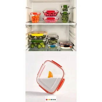 Dóza na potraviny NÁDOBA NA POTRAVINY OBĚDOVÉ TĚSNĚNÍ SILIKON 0,9 L