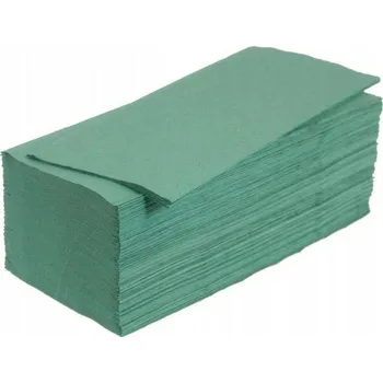 Papírový ručník PAPÍROVÉ RUČNÍKY SKLÁDANÉ ZZ ZELENÉ 25cm/23cm Recyklovaný Papír 200 KS