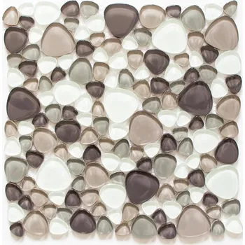 Obklad Skleněná mozaika WzorcowniaStudio 29,9 x 29,9 cm, odstíny hnědé a béžové