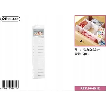 Příborník do zásuvky Organizér do šuplíku bílý 43.8*9*2.7CM