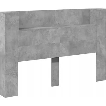 Čelo postele s LED osvětlením Betonově šedá 160 x 16,5 x 103,5 cm