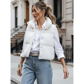 Dámská vesta Dámská krémová vesta z ovčí kůže BEEWARM FashionStreet TY3801 L