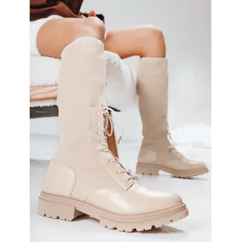 Dámské polobotky Dámské ponožkové boty béžové FashionStreet ZY1286 37