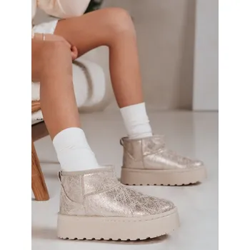 Dámské polobotky Dámské semišové béžové sněhule FashionStreet ZY1293 38