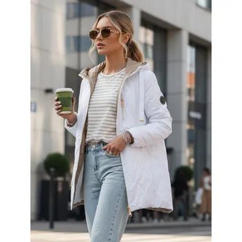 Dámská prošívaná přechodná bunda bílá FashionStreet TY5564 XXL