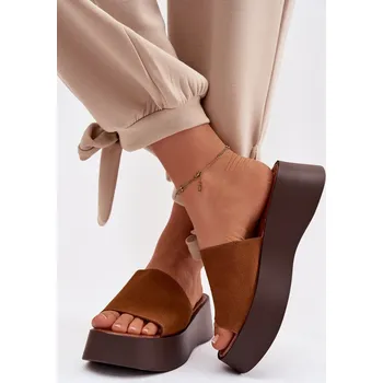 Dámské žabky Dámské pantofle na platformě Camel Liorisse 40