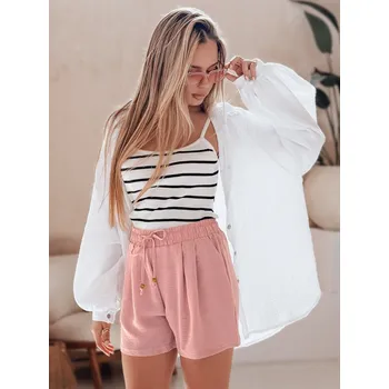 Dámské kalhoty Dámské látkové šortky SUMMER TRIP růžové FashionStreet SY0437 XXL