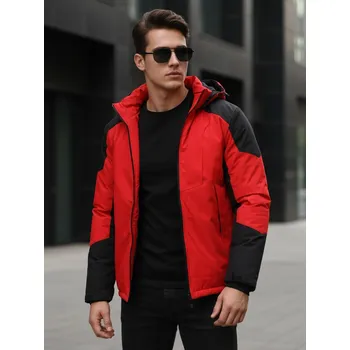 Pánská bunda Pánská zimní bunda s kapucí červená FashionStreet TX5121 3XL