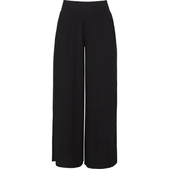 Dámské kalhoty DÁMSKÉ ŠIROKÉ KALHOTY VOLNÉ VISKÓZOVÉ ČERNÉ VOLCANO R-AMINA XL