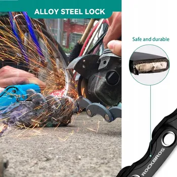 Zámek na kolo Zabezpečení kola skládací zámek Rockbros 4902055518683