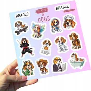 Obraz Samolepka s motivy psů a koček z knih a komiksů