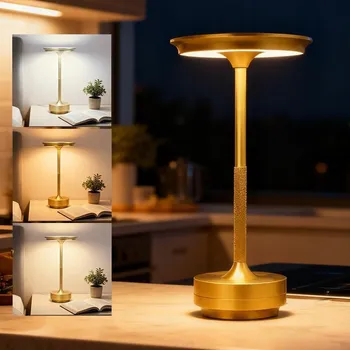 Lampička ELEGANTNÍ moderní LED Stolní Lampa bezdrátová s dotykovým ovládáním