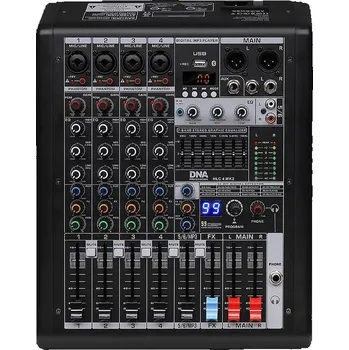 Mixážní pult DNA HLC 4 mk2 analogový mixážní pult, 4 kanály, USB, MP3, Bluetooth, phantomové napájení