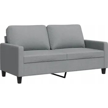 Pohovka 2místná pohovka světle šedá 140 cm textil