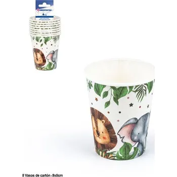 Party nádobí Kelímky SAFARI / ZVÍŘATA – 8 ks