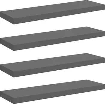 police Police MDF deska VidaXL 80 x 23 cm, odstíny šedé