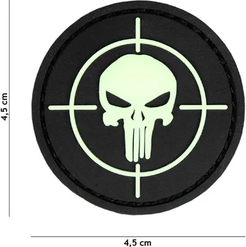Nášivka Gumová nášivka 101 Inc Punisher Sight - svítící