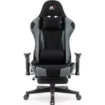 Herní židle k PC Sracer R7 s područkami a podnožkou nosnost 130 kg černá-šedá