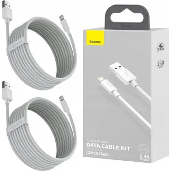 Datový kabel Kabel Baseus USB - Apple Lightning 1,5 m bílý