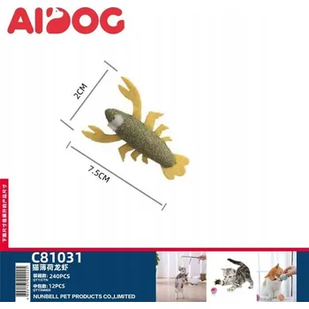 Hračka pro kočku Hračka pro kočky se šantou kočičí - Krab z plsti