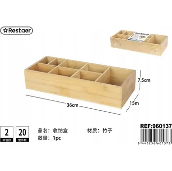 Úložný box Bambusový organizér s 8 přihrádkami