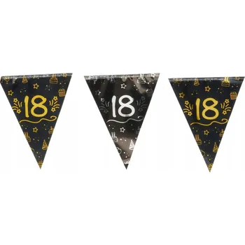 Banner vlajky k 18. narozeninám 4 m Girlanda 18stka