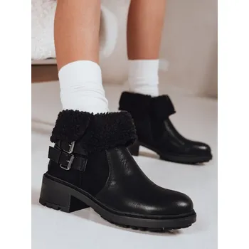 Dámské kozačky Dámské kozačky s ovčí kůží černé FashionStreet ZY1250 38