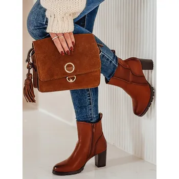 Dámské kozačky Dámské kozačky BOOTELY na podpatku velbloudí barvy FashionStreet ZY0497 38