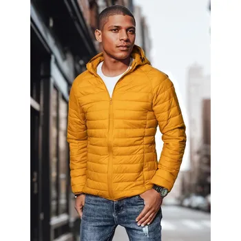 Pánská přechodná prošívaná žlutá bunda FashionStreet TX4407 XXL