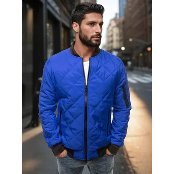 Pánská prošívaná bunda bomber modrá TX2214 M