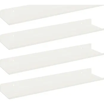 police Nástěnná polička s policí Nástěnný 4 pcs Bílá 40 x 9 x 2,5 cm