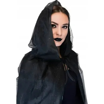 Karnevalový kostým Plášť na Halloween, Plášť s kapucí, Černá, Unisex, Dlouhé šaty